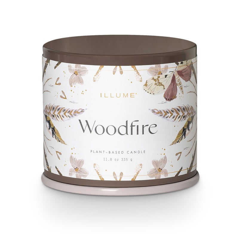 ILLUME Noble Holiday Woodfire Soy Candle, Large Tin - Image 4